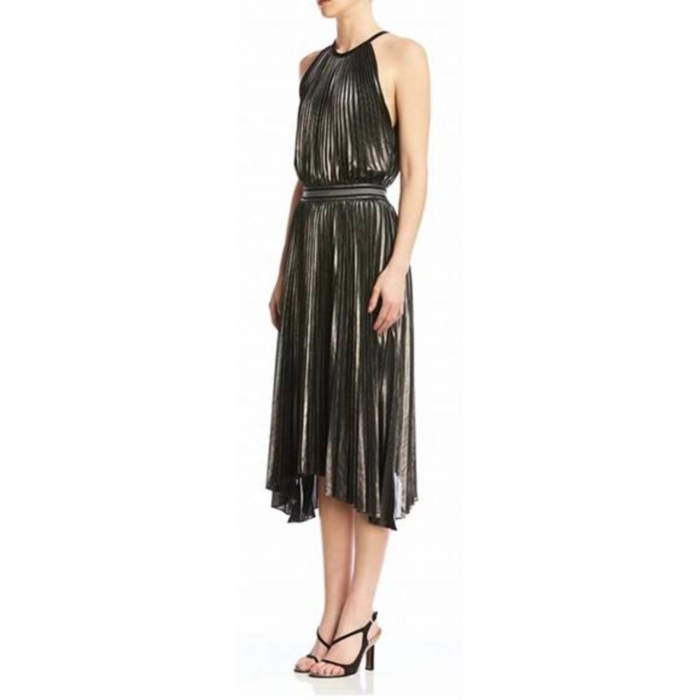 Bailey/44 Metallic Pleated Dress - Size 10